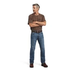 Ariat Rebar Jeans: Men's 10041081 Rico M7 DuraStretch Edge Stackable Straight Leg Jean 8 Ariat Rebar Jeans: Men's 10041081 Rico M7 DuraStretch Edge Stackable Straight Leg Jean -Workingperson Deals Shirts Store f22 mns work 10041081 full