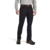 Ariat Rebar Pant: Men's 10041083 Black Low Rise DuraStretch Made Tough Stackable Straight Leg Pant