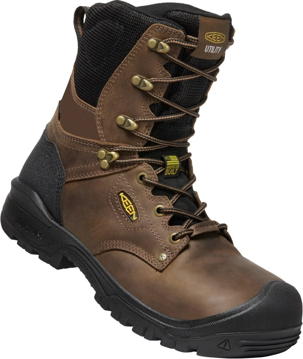 Keen Utility Boots: Men's 1026488 Dark Earth Carbon Toe Black 8" Waterproof Independence Boot 1 Keen Utility Boots: Men's 1026488 Dark Earth Carbon Toe Black 8" Waterproof Independence Boot