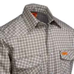 Wrangler Shirts: Men's FR124 MM Plaid Western Flame Resistant Work Shirt -Workingperson Deals Shirts Store fr124mm 2