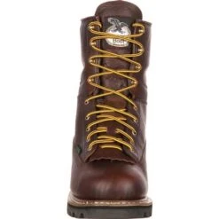 Georgia Boot: Men's G101 Brown 8" Waterproof Work Boots -Workingperson Deals Shirts Store g101 3 large
