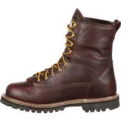 Georgia Boot: Men's G101 Brown 8" Waterproof Work Boots -Workingperson Deals Shirts Store g101 5 large