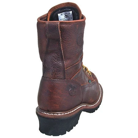 Georgia Boots: Men's Brown G7313 Waterproof EH Steel Toe Logger Boots 7 Georgia Boots: Men's Brown G7313 Waterproof EH Steel Toe Logger Boots - Image 7
