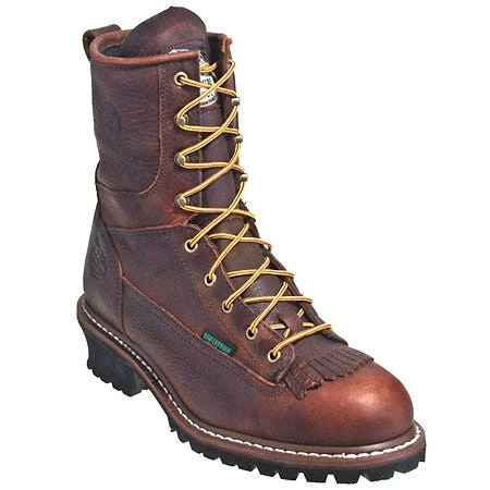 Georgia Boots: Men's Brown G7313 Waterproof EH Steel Toe Logger Boots 3 Georgia Boots: Men's Brown G7313 Waterproof EH Steel Toe Logger Boots - Image 3
