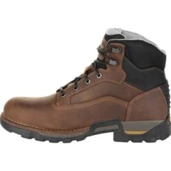 Georgia Boots: Men's GB00312 Brown EH Plain Toe Eagle One Waterproof Boots -Workingperson Deals Shirts Store gb00312 5 large