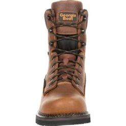 Georgia Boots: Men's GB00318 Brown EH 8" Waterproof Georgia Giant Revamp Work Boots -Workingperson Deals Shirts Store gb00318 3 large