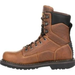 Georgia Boots: Men's GB00318 Brown EH 8" Waterproof Georgia Giant Revamp Work Boots -Workingperson Deals Shirts Store gb00318 5 large