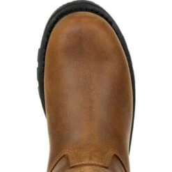 Georgia Boots: Men's GB00394 Brown Carbo Tec LTX Waterproof Composite Toe Pull On Work Boot -Workingperson Deals Shirts Store gb00394 6 large