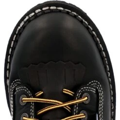 Georgia Boots: Men's GB00603 Black Plain Toe 8" USA Made Logger Waterproof Work Boot -Workingperson Deals Shirts Store gb00603 birdseye