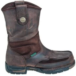 Georgia Boots: Men's Athens Brown G4403 Waterproof Non Slip Wellington Work Boots -Workingperson Deals Shirts Store georgia g4403 o 01
