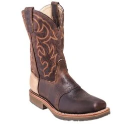 Double H Boots: Men's DH3567 Brown USA-Made Square Steel Toe EH Work Boots 11 Double H Boots: Men's DH3567 Brown USA-Made Square Steel Toe EH Work Boots -Workingperson Deals Shirts Store hh dh3567 p 01