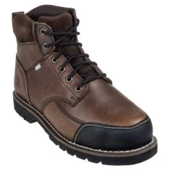 Iron Age Boots: Men's Brown IA0163 Steel Toe Internal Met Guard Work Boots -Workingperson Deals Shirts Store ia0163 1