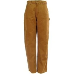 Carhartt Pants: Men's B136 BRN Brown Double Front Duck Dungaree Work Pants -Workingperson Deals Shirts Store image 48190