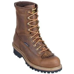 Carolina Boots: Men's Brown CA8824 EH Waterproof Logger Work Boots 13 Carolina Boots: Men's Brown CA8824 EH Waterproof Logger Work Boots -Workingperson Deals Shirts Store image 48419