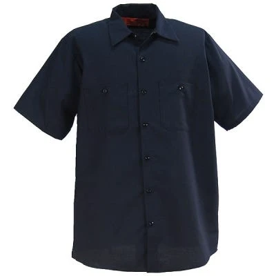 Red Kap Shirts: Men's SP24 NV Navy Industrial Short-Sleeve Work Shirt 1 Red Kap Shirts: Men's SP24 NV Navy Industrial Short-Sleeve Work Shirt