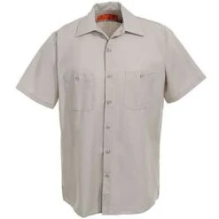 Red Kap Shirts: Men's Tan SP24 LT Short-Sleeve Lightweight Work Shirt -Workingperson Deals Shirts Store image 51004 1