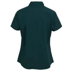 Port Authority Shirts: Women's Dark Green Short Sleeve Shirt L508 DGR -Workingperson Deals Shirts Store image 54498