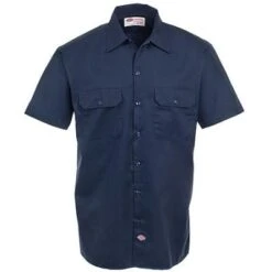 Dickies Shirts: Men's Navy 1574 NV Stain Release Short Sleeve Work Shirt 5 Dickies Shirts: Men's Navy 1574 NV Stain Release Short Sleeve Work Shirt -Workingperson Deals Shirts Store image 58274