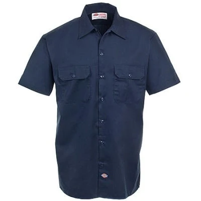 Dickies Shirts: Men's Navy 1574 NV Stain Release Short Sleeve Work Shirt 3 Dickies Shirts: Men's Navy 1574 NV Stain Release Short Sleeve Work Shirt - Image 3