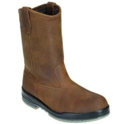 Wolverine Boots: Men's 3367 Insulated Waterproof Brown Wellington Boots -Workingperson Deals Shirts Store image 59640