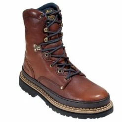 Georgia Boots: Men's Brown G8274 8 Inch Slip Resistant Work Boots -Workingperson Deals Shirts Store image 65630
