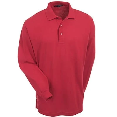 Port Authority Shirts: Men's Silk Touch Red Polo Shirt K500LS RED 1 Port Authority Shirts: Men's Silk Touch Red Polo Shirt K500LS RED