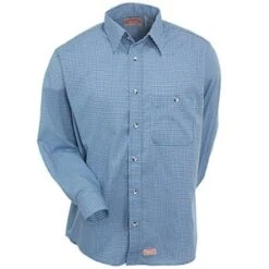 Red Kap Shirts: Men's Mini-Plaid Work Shirt SP74 WB -Workingperson Deals Shirts Store image 75929