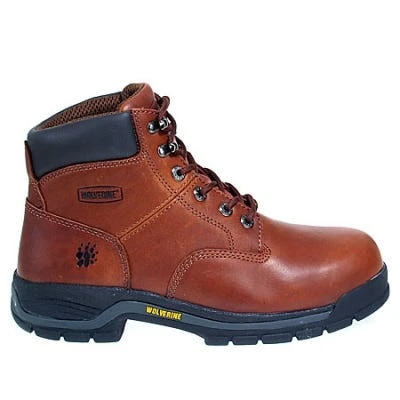 Wolverine Boots: Men's Brown 4906 Harrison Soft Toe Lace Up Work Boots 1 Wolverine Boots: Men's Brown 4906 Harrison Soft Toe Lace Up Work Boots
