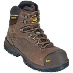 Caterpillar Boots: Men's Brown 89940 Diagnostic HI Insulated Waterproof Steel Toe Hiking Boots -Workingperson Deals Shirts Store image 78125 1