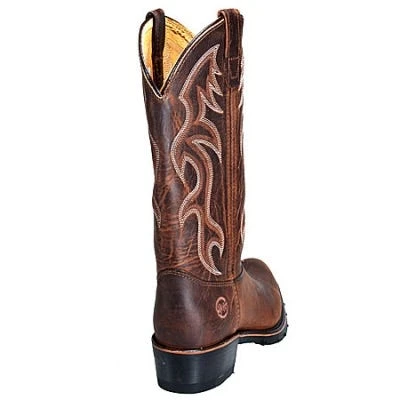 Double H Boots: Men's 2282 Brown Safety Toe USA-Made Cowboy Work Boots 5 Double H Boots: Men's 2282 Brown Safety Toe USA-Made Cowboy Work Boots - Image 5