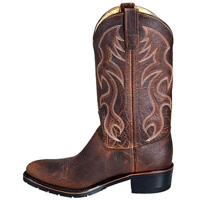 Double H Boots: Men's 2282 Brown Safety Toe USA-Made Cowboy Work Boots 3 Double H Boots: Men's 2282 Brown Safety Toe USA-Made Cowboy Work Boots - Image 3