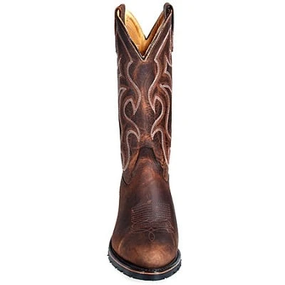 Double H Boots: Men's 2282 Brown Safety Toe USA-Made Cowboy Work Boots 2 Double H Boots: Men's 2282 Brown Safety Toe USA-Made Cowboy Work Boots - Image 2