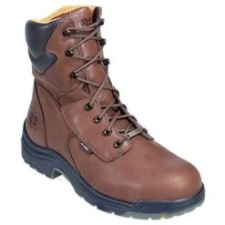 Timberland PRO Boots: Men's TiTAN 47019 Brown Waterproof Alloy Toe EH Boots -Workingperson Deals Shirts Store image 82693