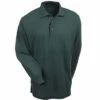 Port Authority Shirts: K500LS DGR Men's Dark Green Poly Blend Polo Shirt