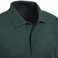 Port Authority Shirts: K500LS DGR Men's Dark Green Poly Blend Polo Shirt -Workingperson Deals Shirts Store image 86626