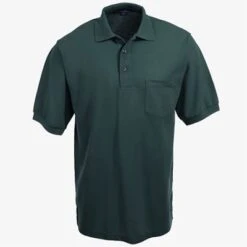 Port Authority Shirts: Men's Silk Touch Green Polo Shirt K500P DGR
