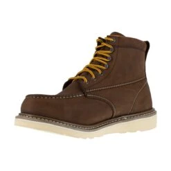 Iron Age Boot: Men's IA5061 Tan Reinforcer Steel Toe EH Wedge Boot -Workingperson Deals Shirts Store iron age ia5061 reinforcer 03