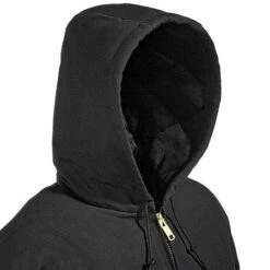 Carhartt Jackets: Men's Black J140 BLK USA Made Flannel Lined Duck Active Jacket -Workingperson Deals Shirts Store j140blk carhartth 01 1