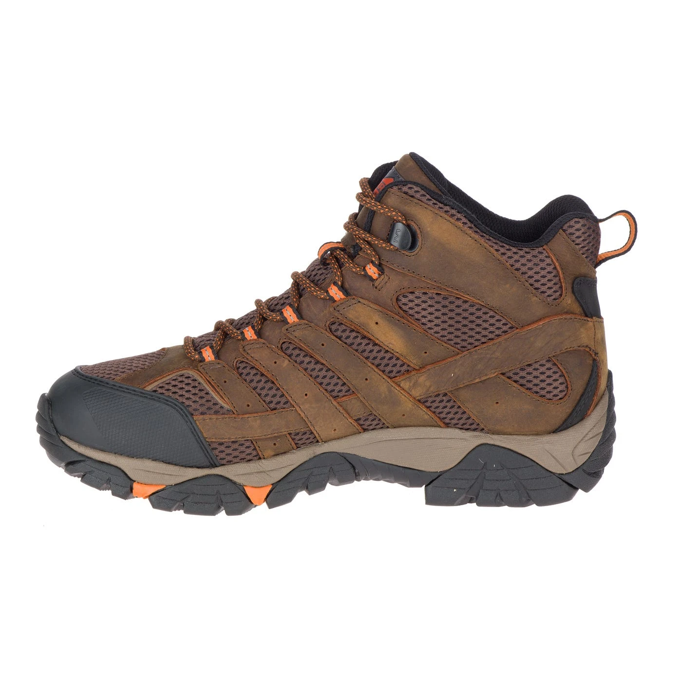 Merrell Boots: Men's J31239 Brown Orange Moab Vertex Mid Waterproof Slip Resistant Work Boot 2 Merrell Boots: Men's J31239 Brown Orange Moab Vertex Mid Waterproof Slip Resistant Work Boot - Image 2