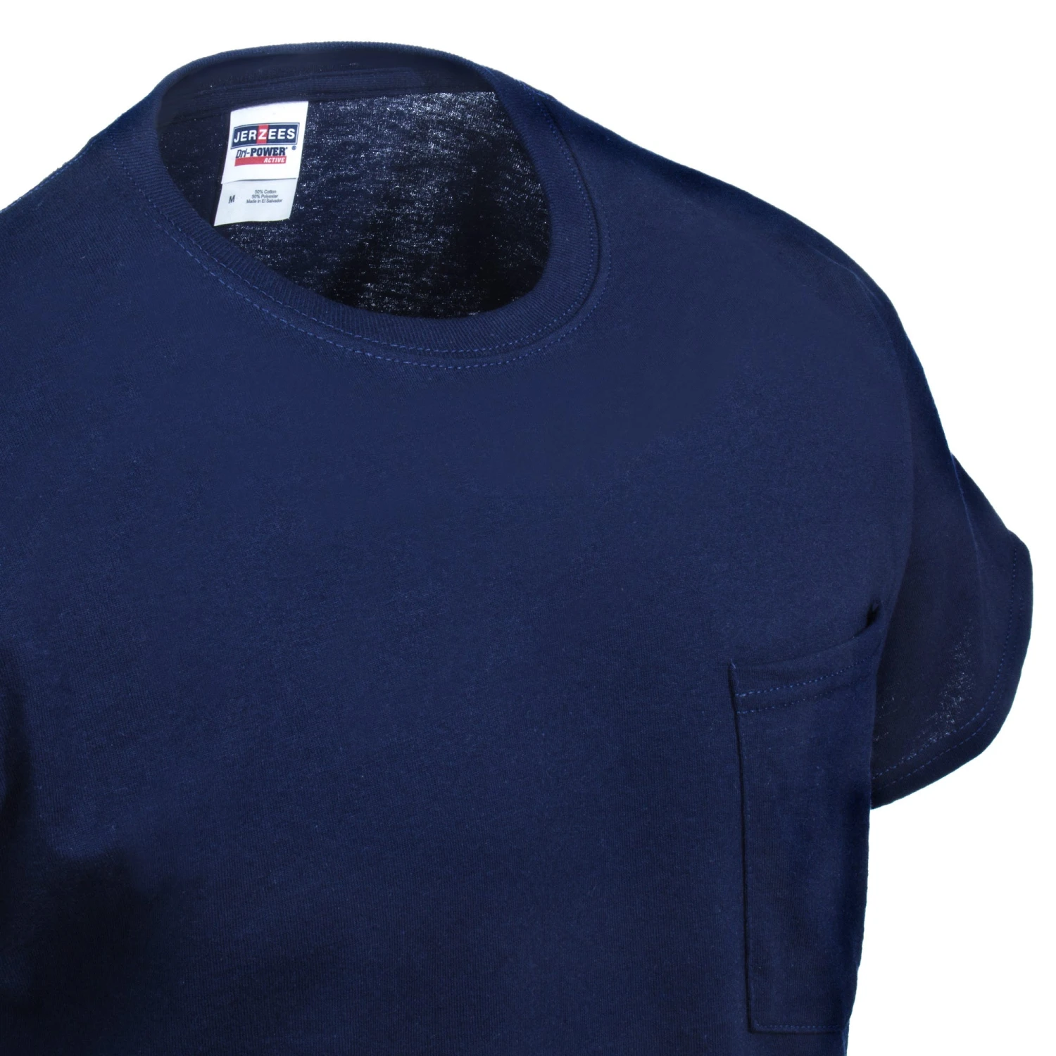 Jerzees Shirts: Men's 29MP NVY Navy Blue Dri-Power Pocket T-Shirt 2 Jerzees Shirts: Men's 29MP NVY Navy Blue Dri-Power Pocket T-Shirt - Image 2