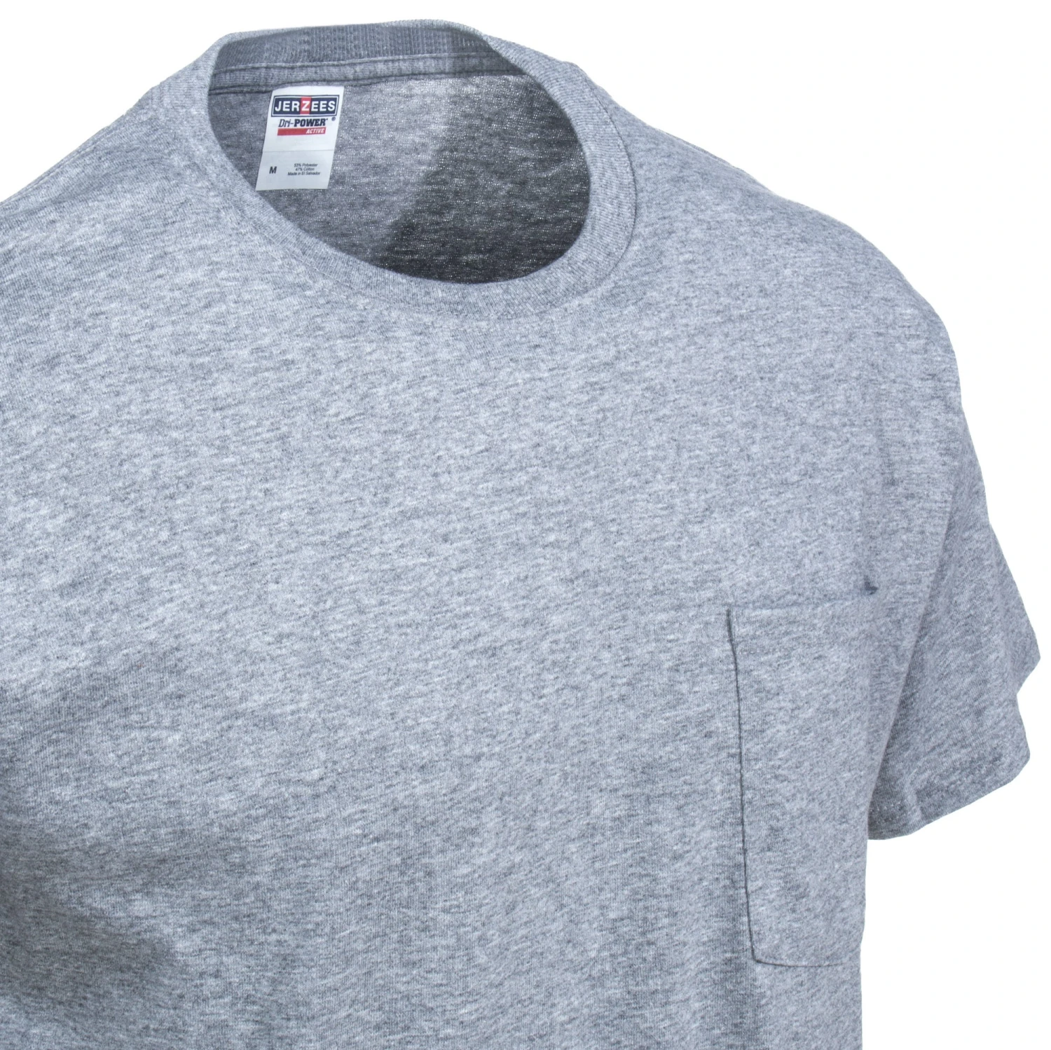 Jerzees Shirts: Men's 29MP OXF Heavyweight Dri-Power Oxford Grey Pocket T-Shirt 2 Jerzees Shirts: Men's 29MP OXF Heavyweight Dri-Power Oxford Grey Pocket T-Shirt - Image 2