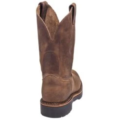 Justin Boots: Men's 4440 Gaucho Brown EH Wellington Boots -Workingperson Deals Shirts Store justin 4440 b 01