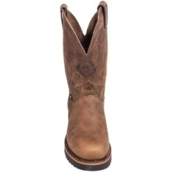 Justin Boots: Men's 4440 Gaucho Brown EH Wellington Boots -Workingperson Deals Shirts Store justin 4440 f 01