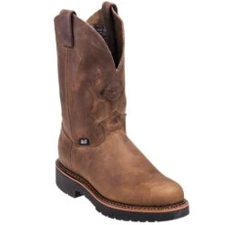 Justin Boots: Men's 4440 Gaucho Brown EH Wellington Boots -Workingperson Deals Shirts Store justin 4440 p 01