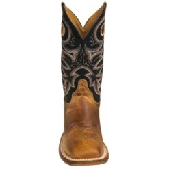 Justin Boots: BR740 Men's Brown Leather Caddo Cowboy Boots -Workingperson Deals Shirts Store justin br740 f 01