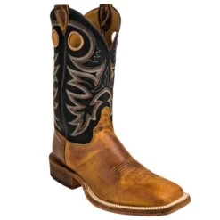 Justin Boots: BR740 Men's Brown Leather Caddo Cowboy Boots -Workingperson Deals Shirts Store justin br740 p 01