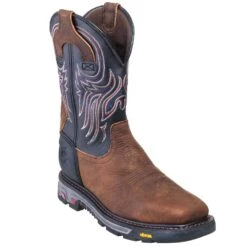 Justin Boots: Men's WK2104 Steel Toe EH Cowboy Work Boots -Workingperson Deals Shirts Store justin wk2104 p 01