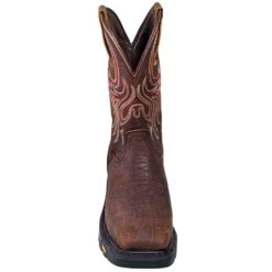 Justin Boots: Men's WK2111 Square Steel Toe Waterproof Commander X5 Pull-On Work Boots -Workingperson Deals Shirts Store justin wk2111 f 01