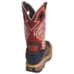 Justin Boots: Men's WK2115 Waterproof Steel Toe EH Dark Chestnut Pull-On Boots -Workingperson Deals Shirts Store justin wk2115 b 01