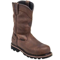 Justin Boots: Men's WK4630 Brown 10" Composite Toe Boots -Workingperson Deals Shirts Store justin wk4630 p 01